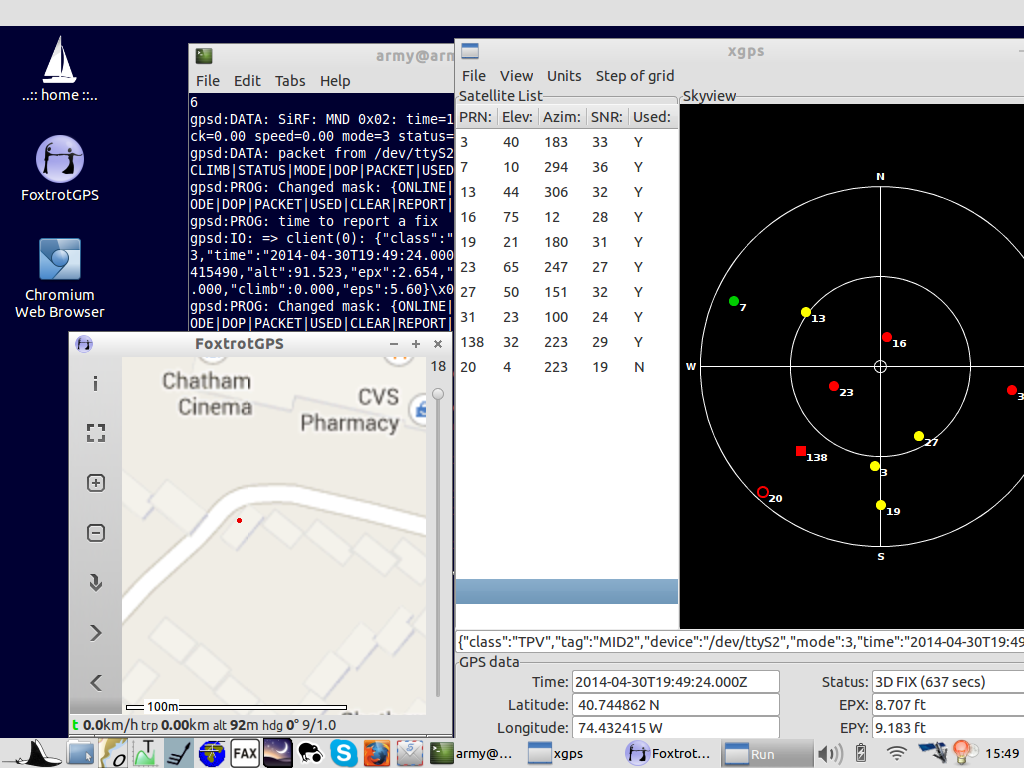 ScreenShot of Navigatrix 0.5 with FoxTrotGps